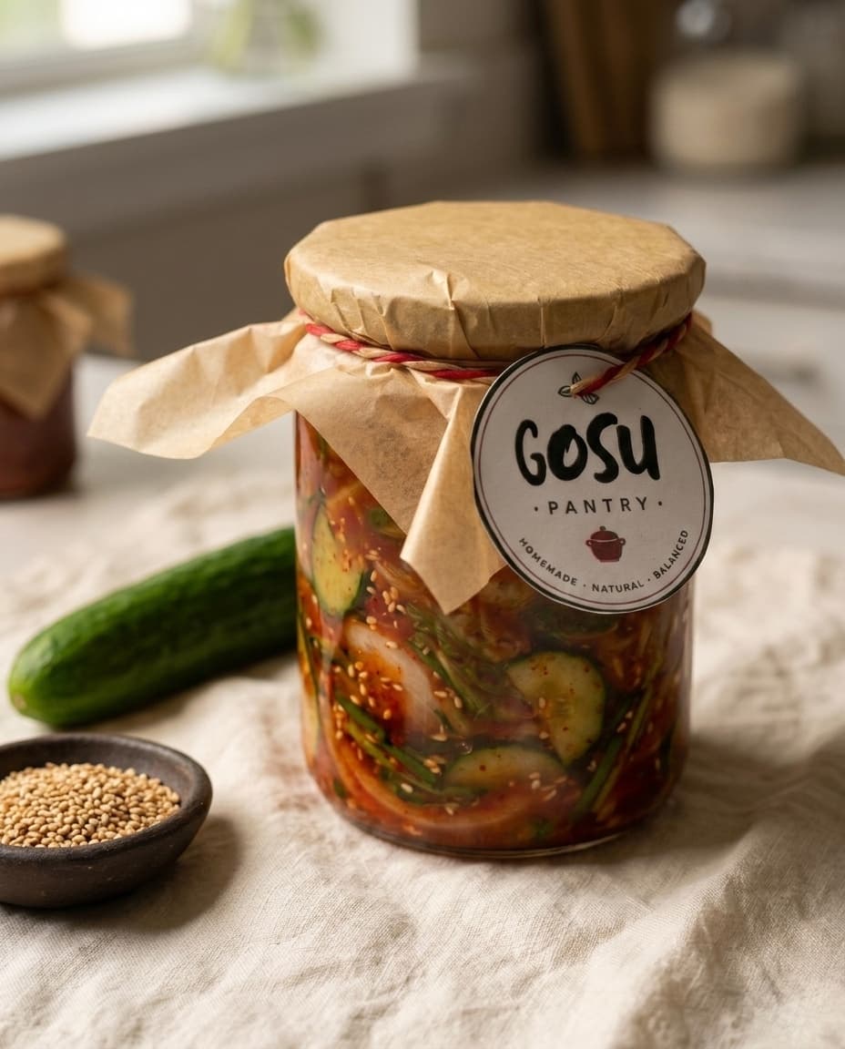 Cucumber Kimchi jar